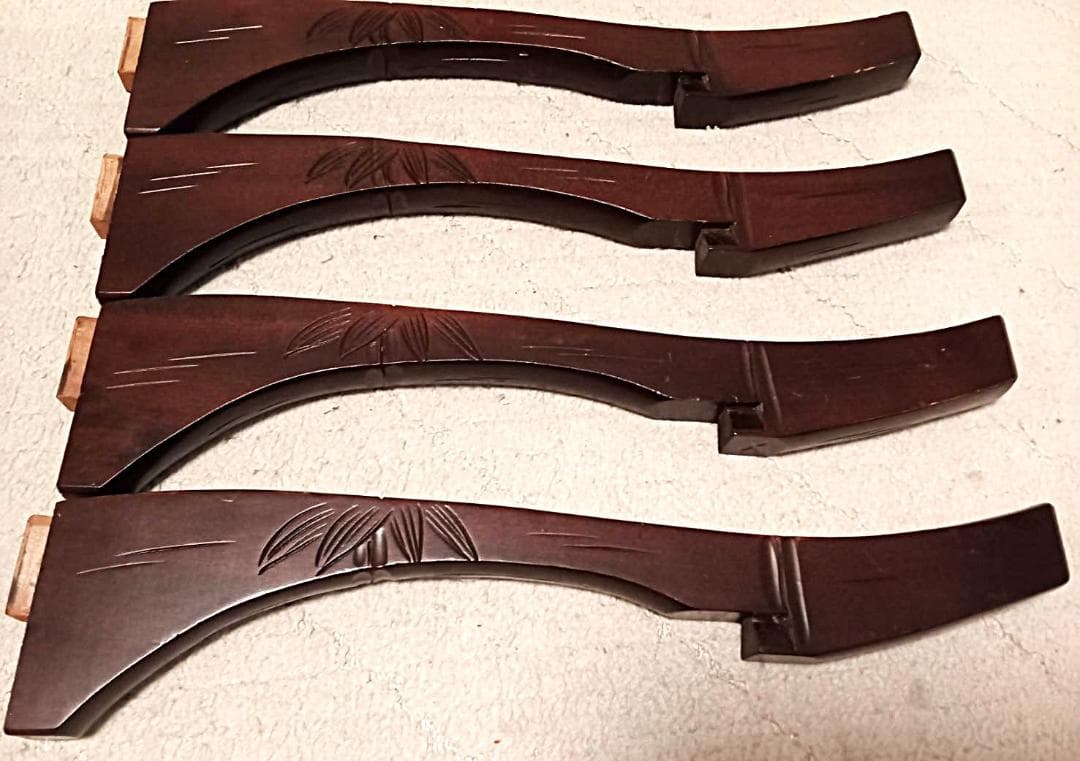 超美品一点もの・組立式日光彫り/飾り&花台/植物文様~昭和初期！機能美＆造形美