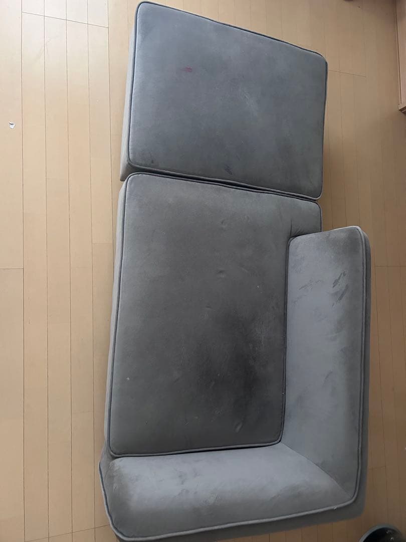 一年未満　ロウヤ　グレー L字型ソファ ファブリック