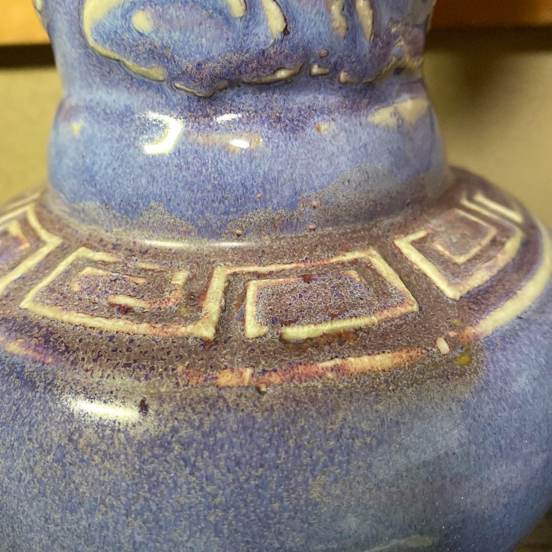 中国古玩鈞窯龍図花瓶