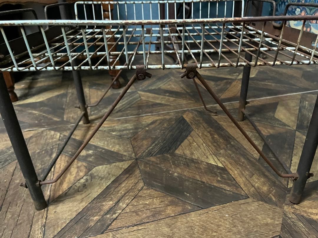アイアン ワゴン インテリア ビンテージ 昭和レトロ 当時物 棚 ラック 什器