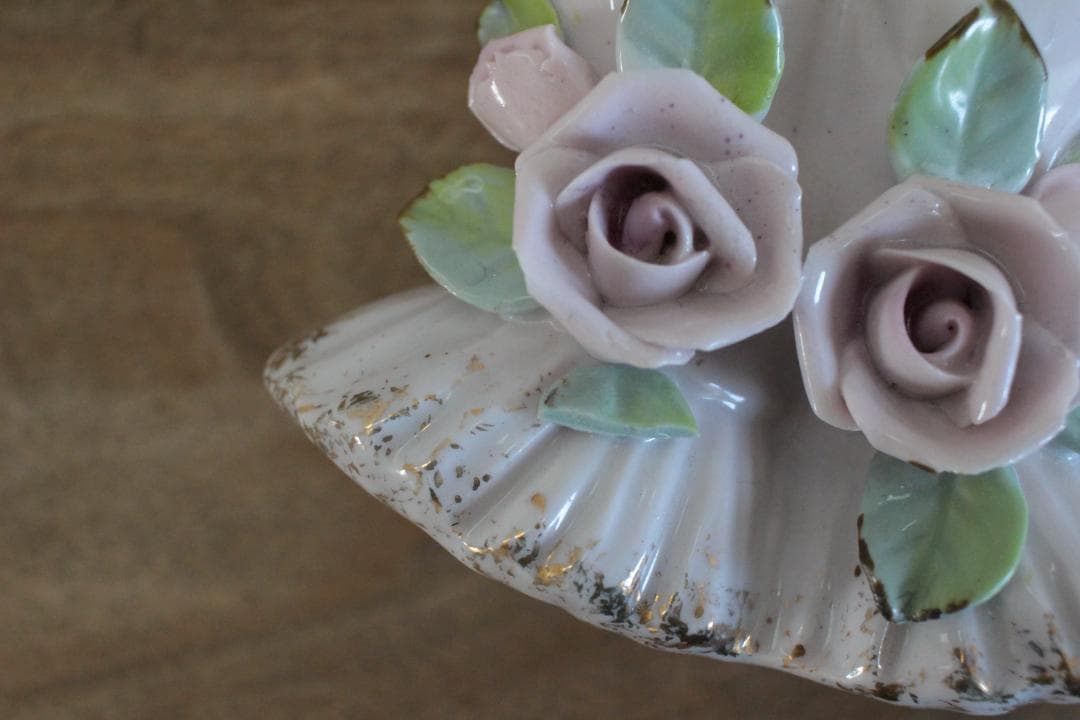 【D】バラ・レフトンのハンドモチーフ/Lefton Porcelain