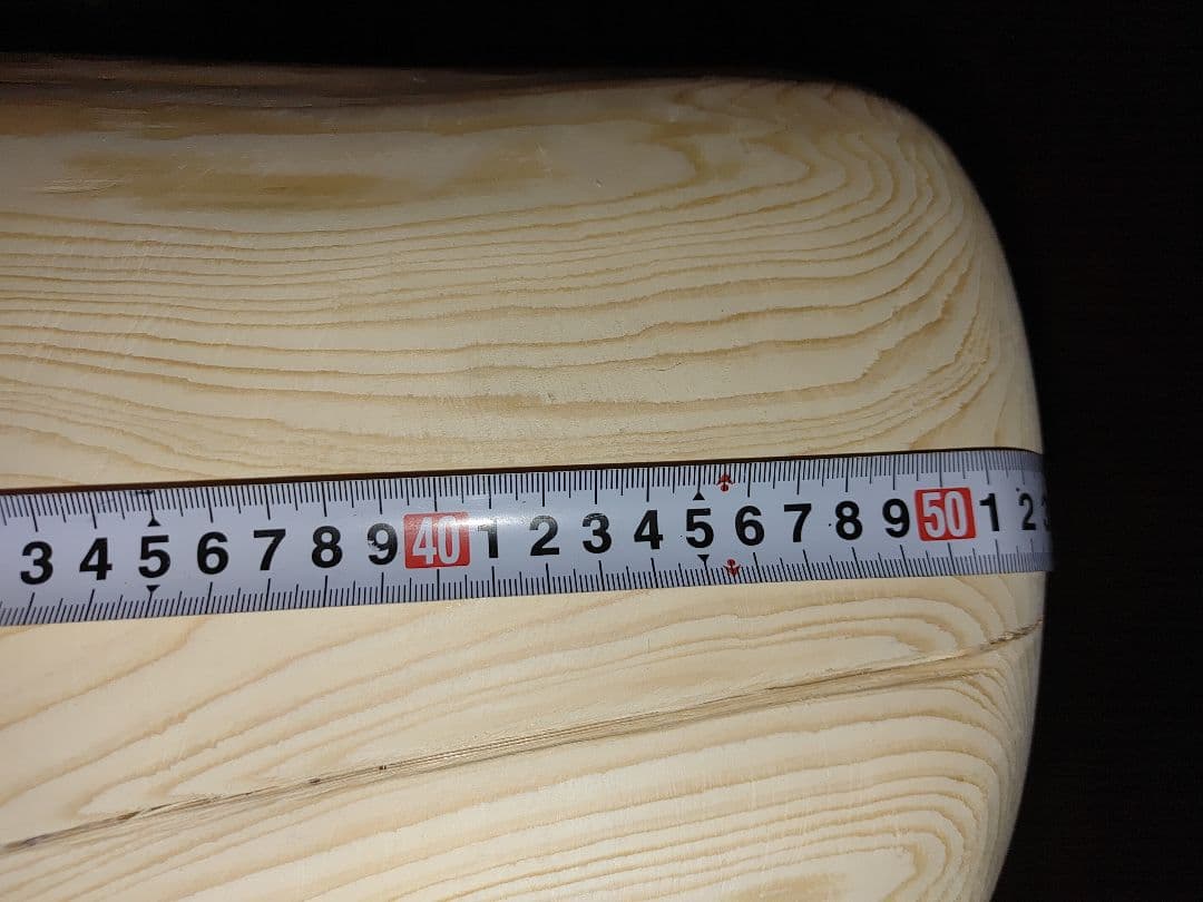 『限定価格』四国霊峰石鎚山産大型天然ひのき切り株ベンチ照明LEDライト付①ノ②