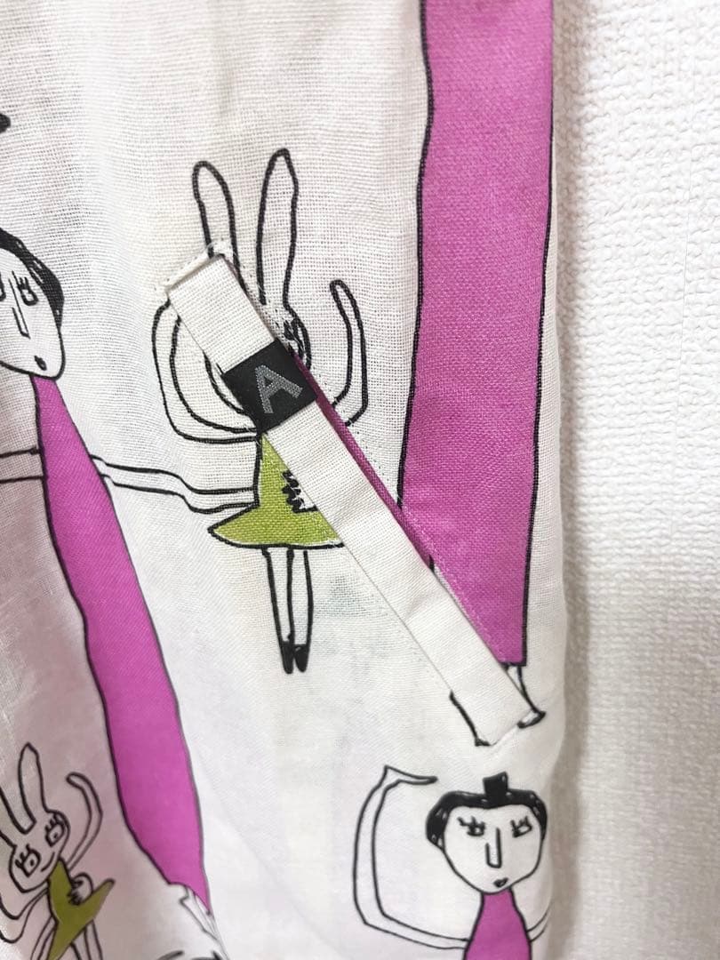 新品【マタノアツコ】エプロン　ゆるうさ　うさぎ　バレリーナ