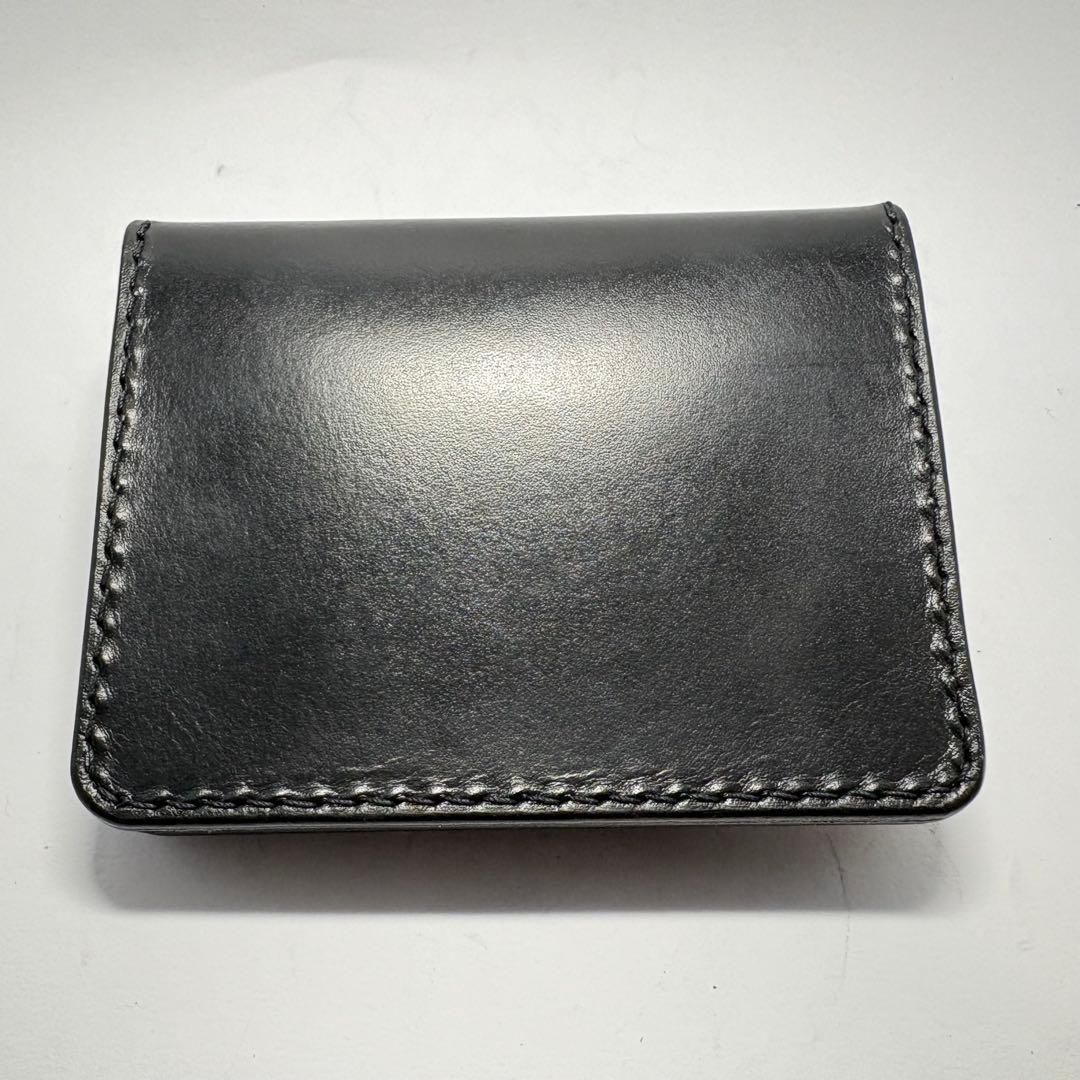 【本革】トラッカーウォレット　ショート3層　姫路レザー　ブラック　二つ折り財布