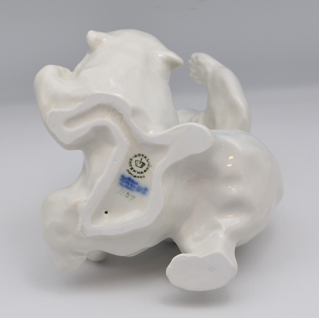 遊ぶ二頭のシロクマ　＃1107　★ロイヤルコペンハーゲン　デンマーク　絶版