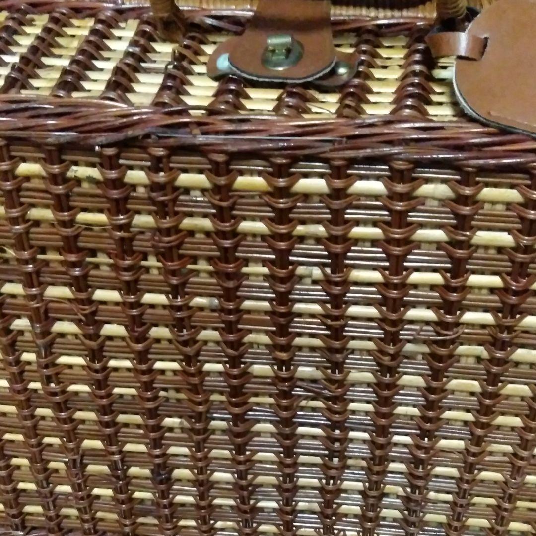 ソニーピクニックセット　非売品　藤？　バスケット　かご　ラタン　レトロ　ブラン