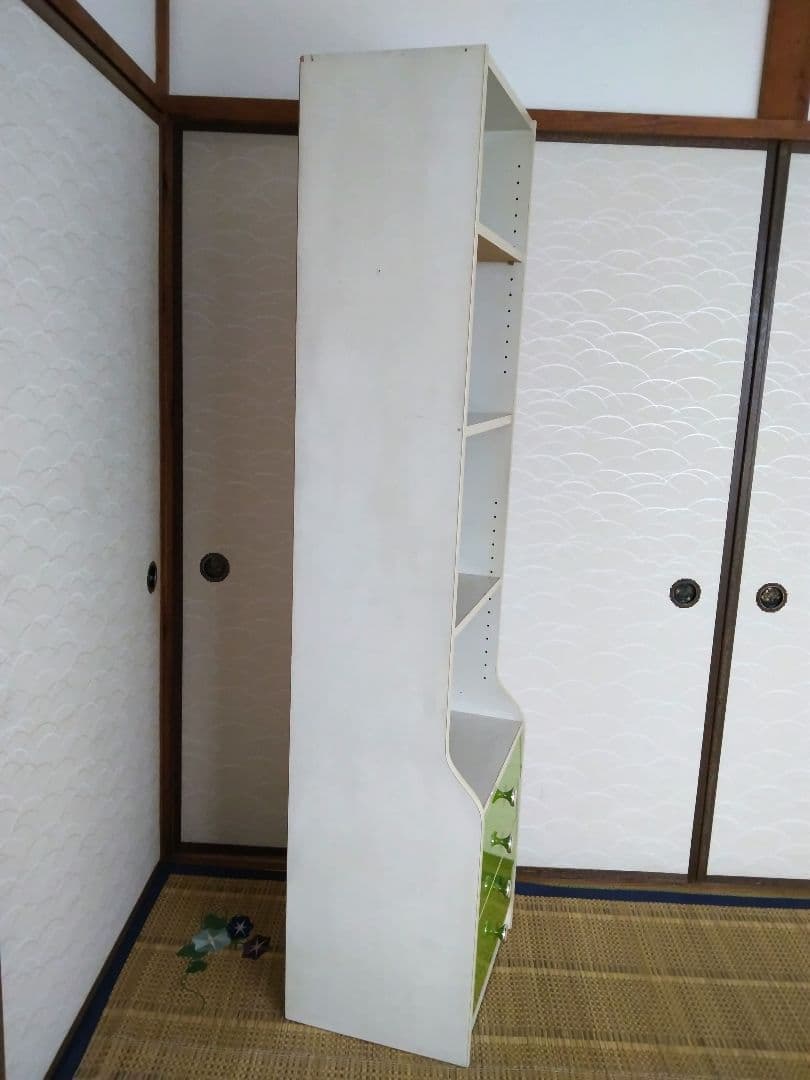 昭和レトロ 本棚 ラック 棚 引き出し 緑 レトロポップ ヴィンテージ