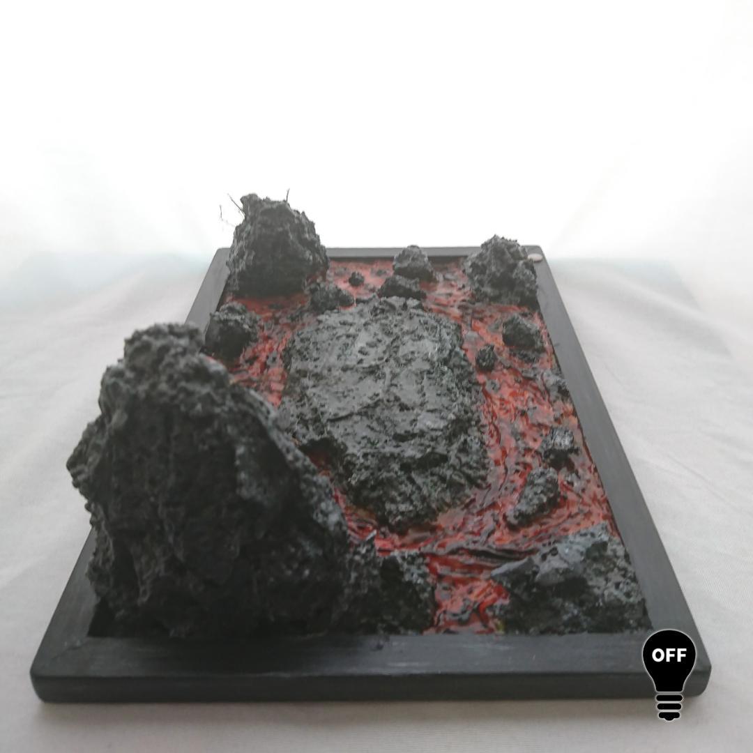 うごめく溶岩のジオラマランプ3