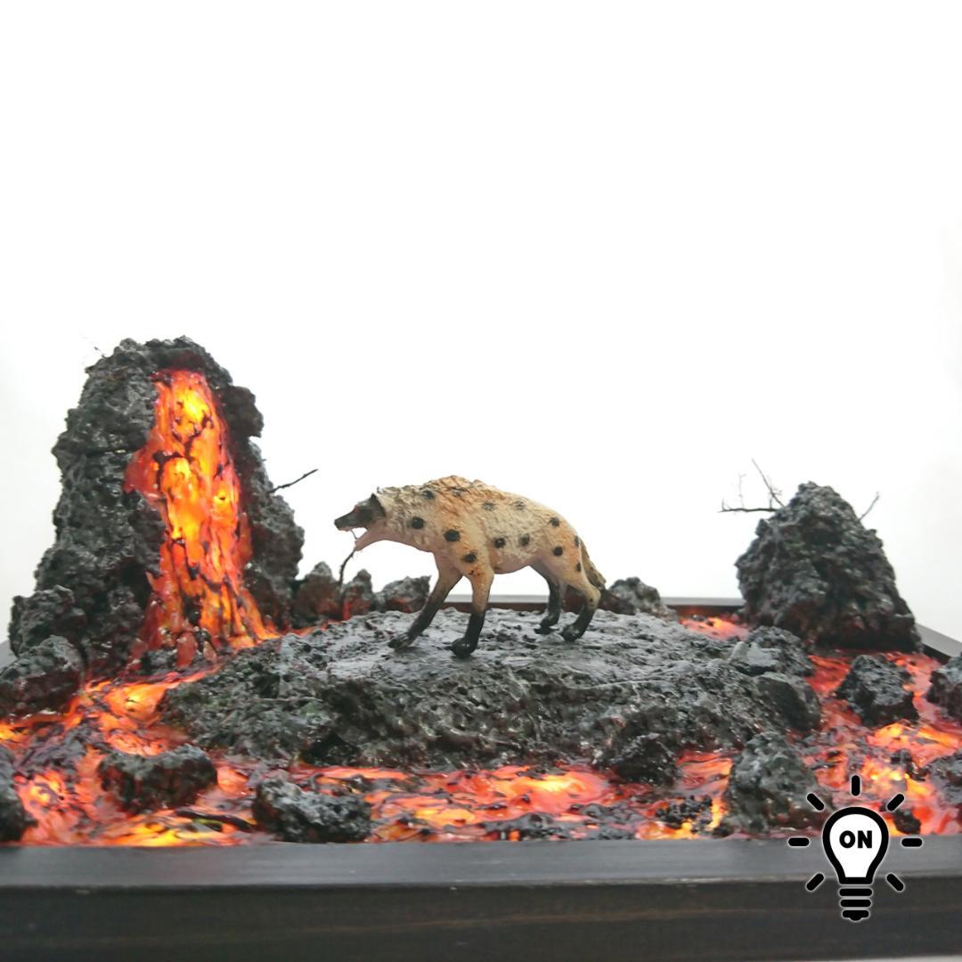 うごめく溶岩のジオラマランプ3