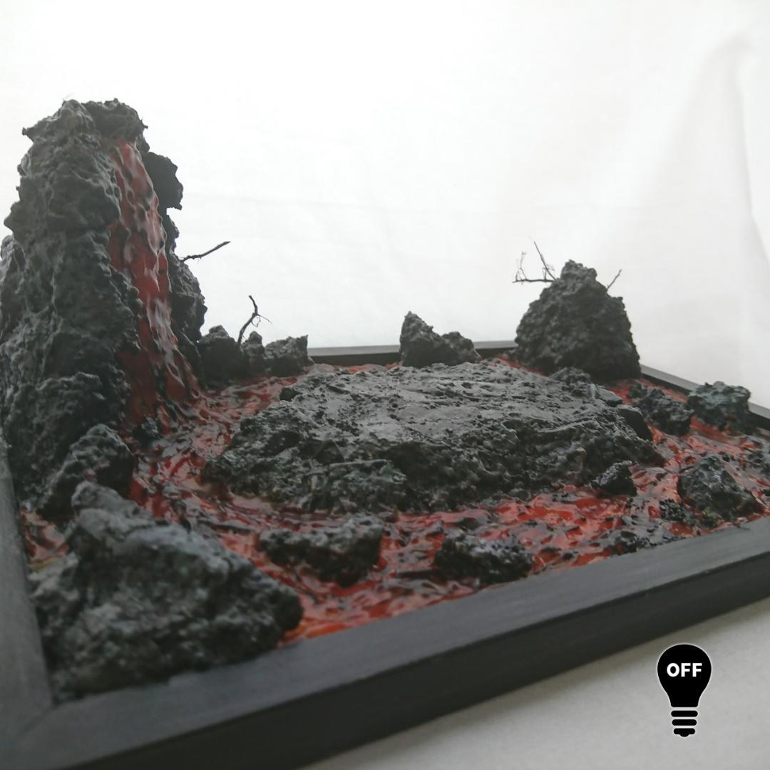 うごめく溶岩のジオラマランプ3