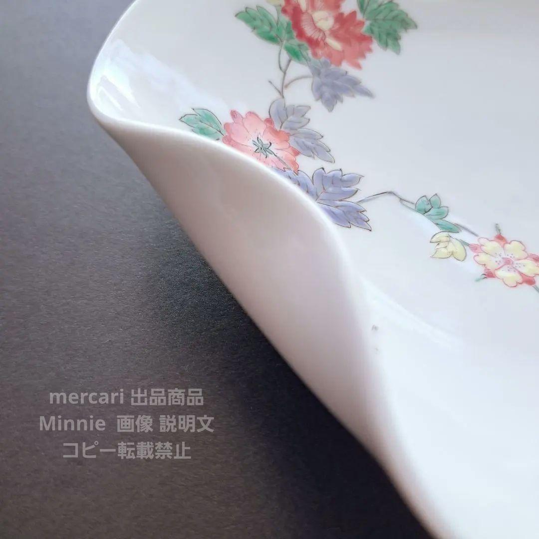 有田焼★高麗庵 清六窯★人間国宝★中村清六『白磁色絵一方押皿』★未使用