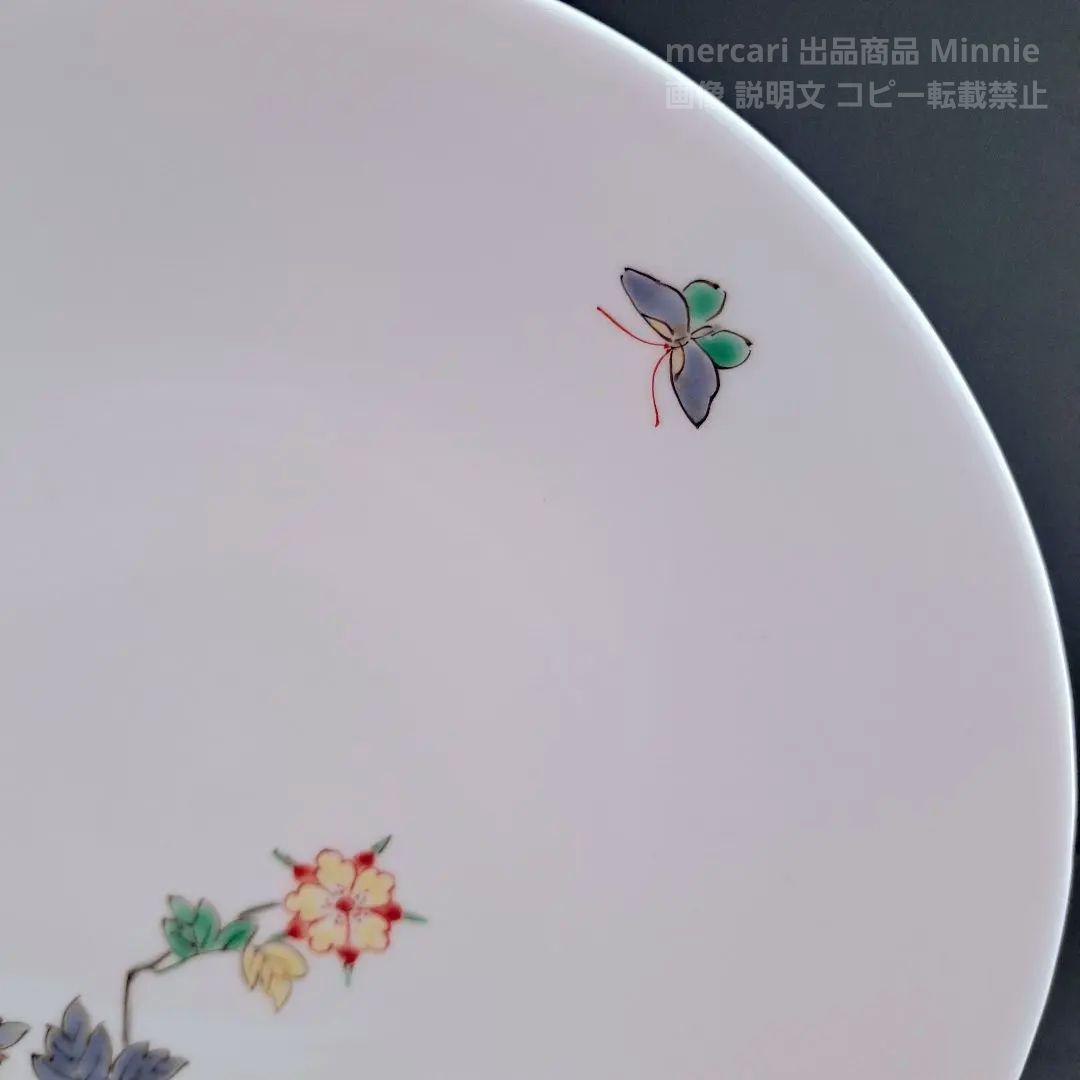 有田焼★高麗庵 清六窯★人間国宝★中村清六『白磁色絵一方押皿』★未使用