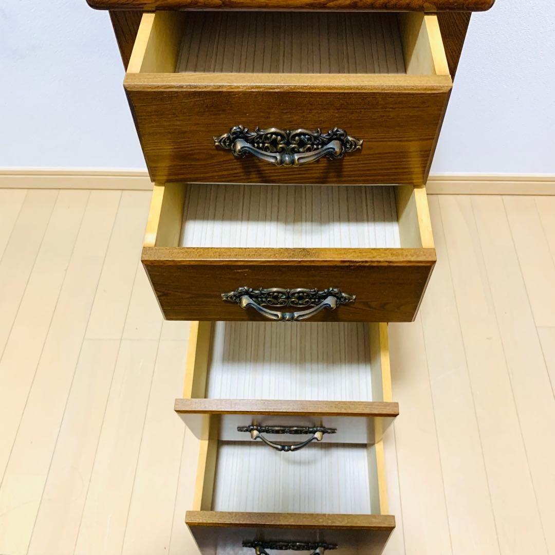 vintage HIKARI 光製作所　チェスト　4段　金金具　アンティーク調