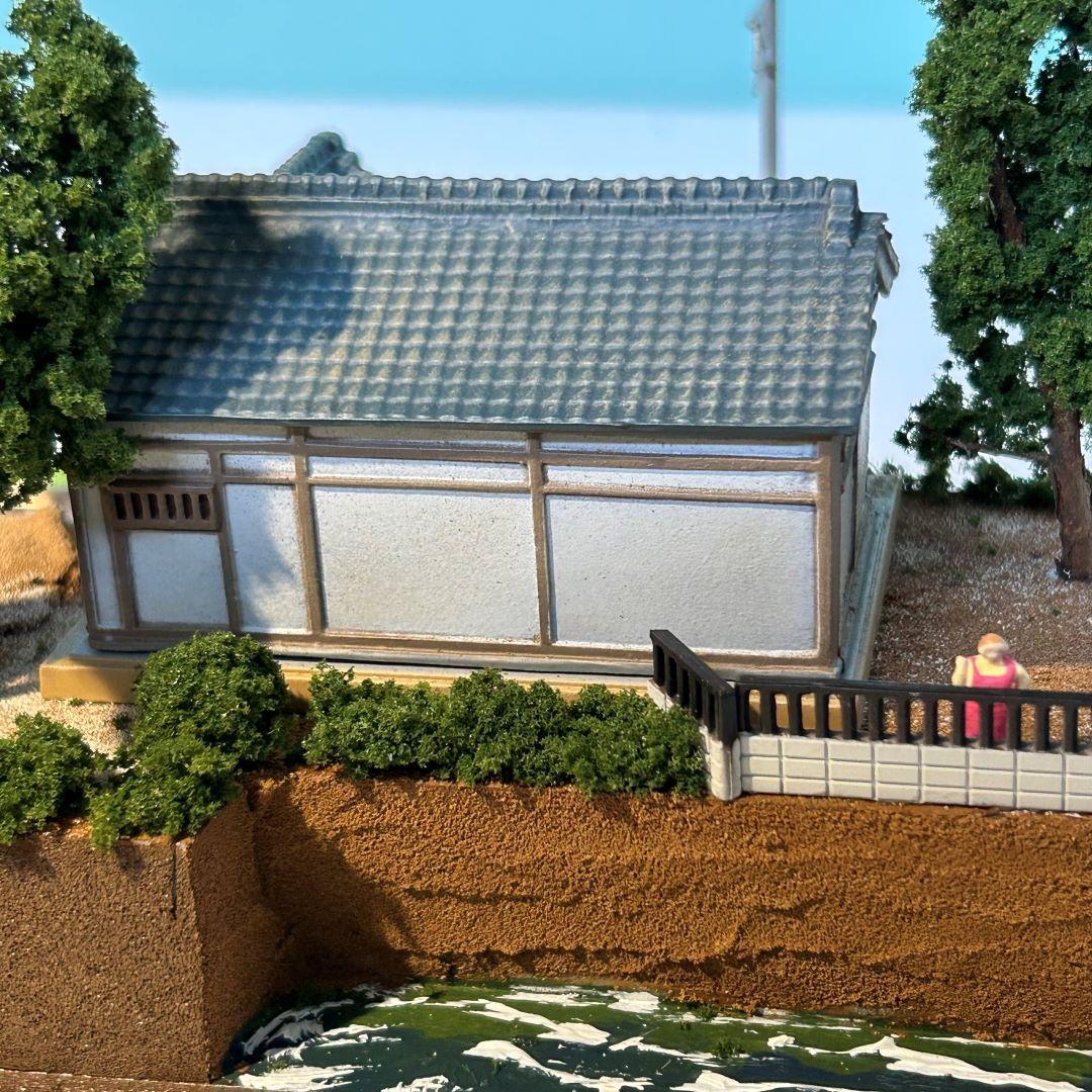 江ノ電　 江の島腰越 　こゆるぎ神社 鉄道ジオラマ　Nゲージ 展示台