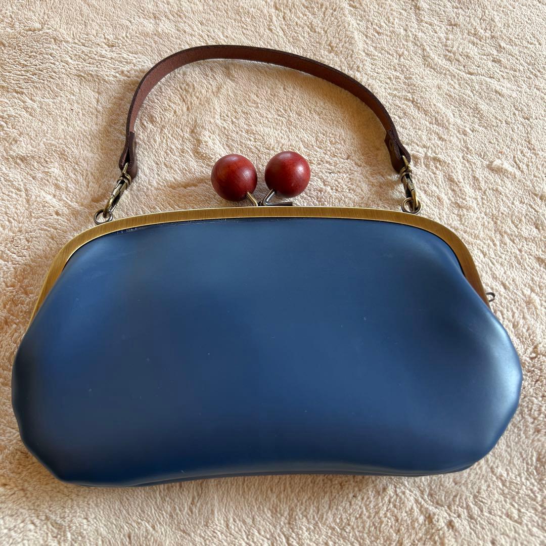 お値下げ！新品ハンドメイド　本革財布　がま口　くまさん