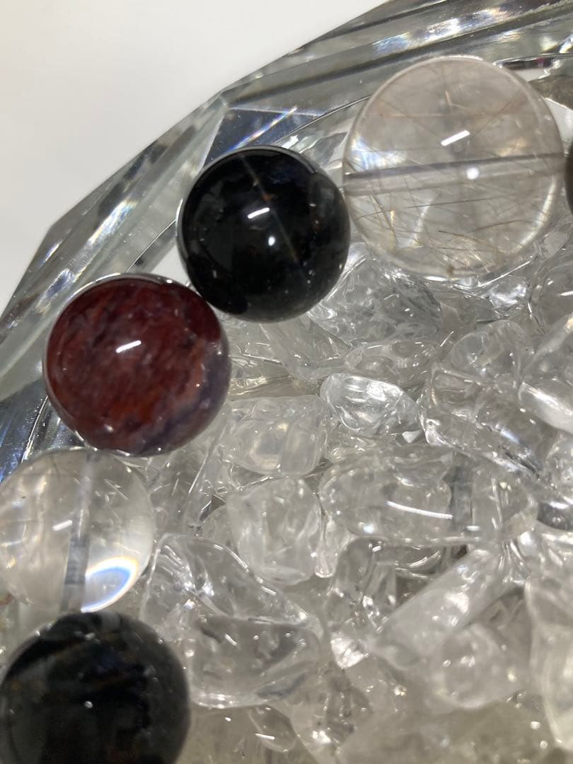 天然石　ルチルクォーツ　等々　大玉　ブレスレット