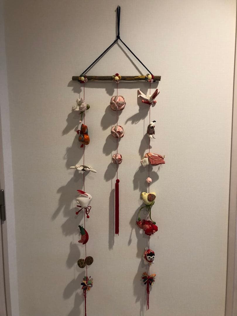 【匿名配送】桃の節句の壁掛け②　吊るし飾り　吊るし雛
