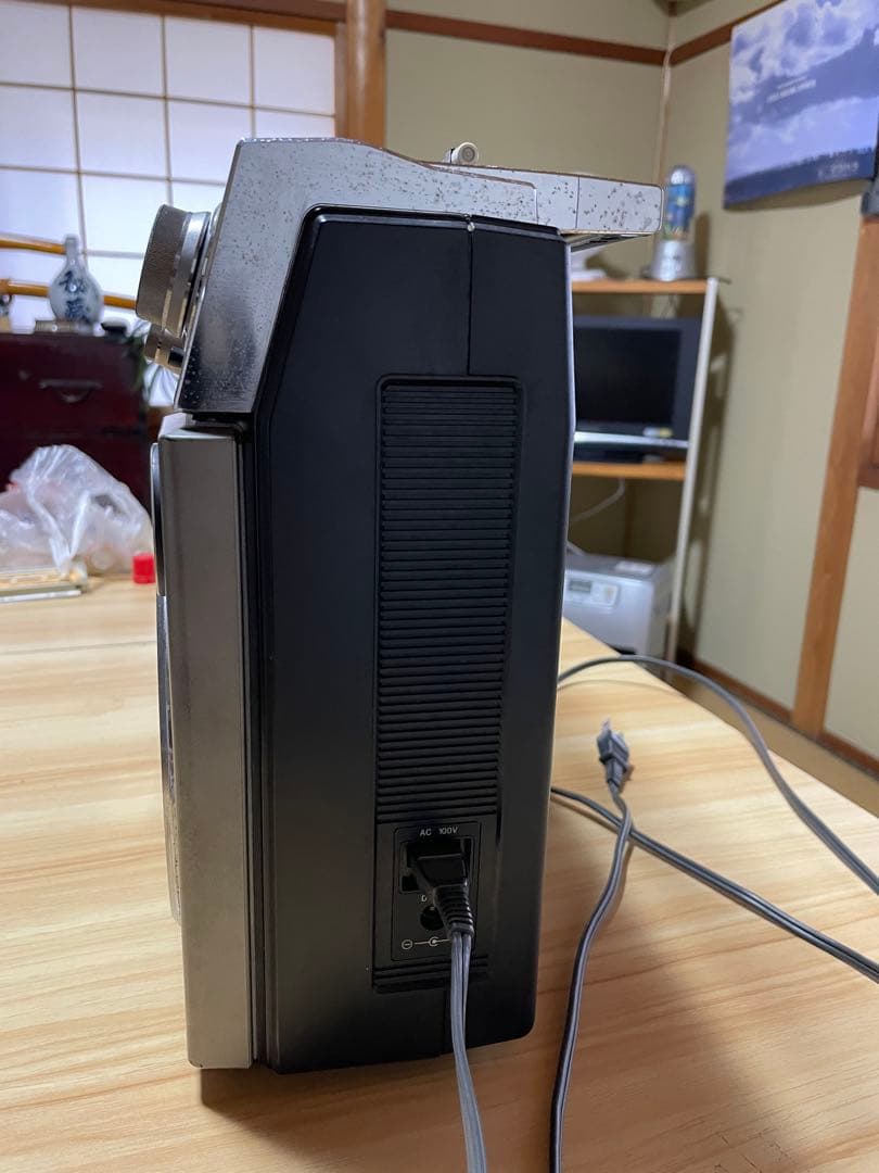 Aiwa ラジカセ CS-80シルバー レトロデザイン