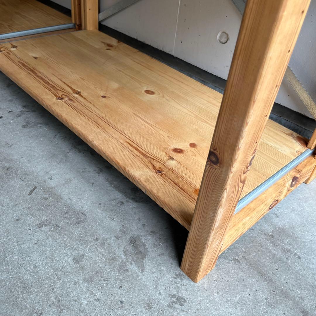 廃盤・希少★無印 パイン材ユニット棚・中２個セット