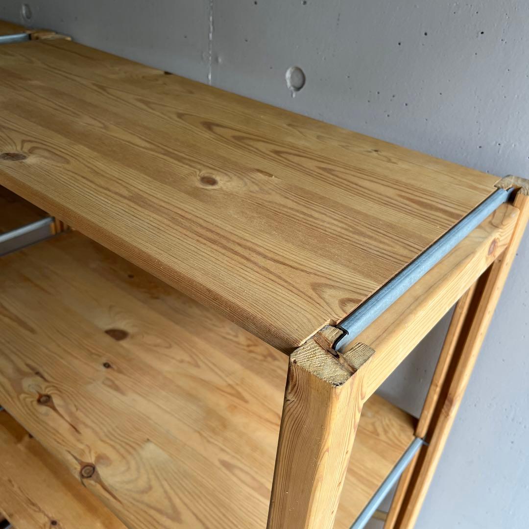 廃盤・希少★無印 パイン材ユニット棚・中２個セット