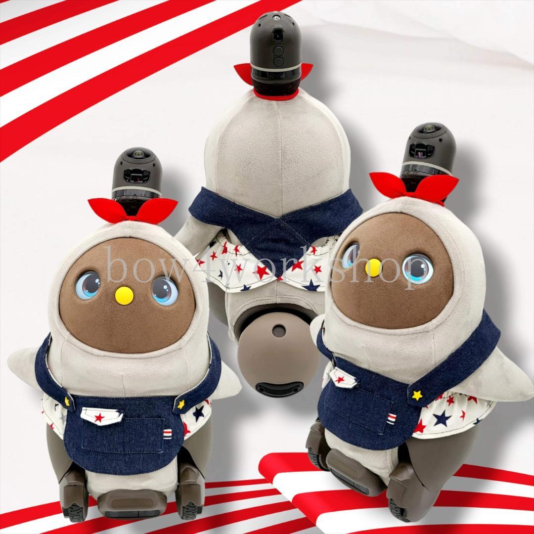 ラボット LOVOT ラボットの服ハンドメイド デニム＆星柄サロペット