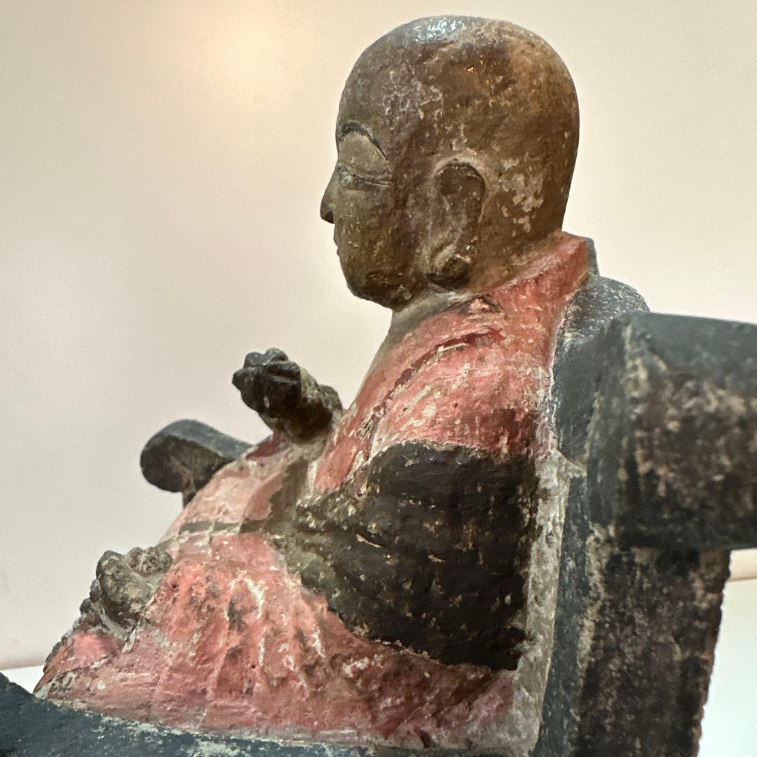 弘法大師　空海　仏像　石仏　石像　坐像　 高さ約20cm 骨董　アンティーク