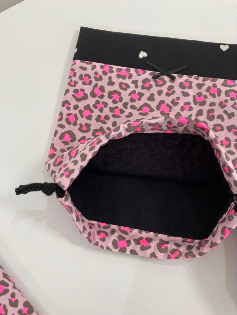 入園・入学セット★ハンドメイド（ピンクレオパード）