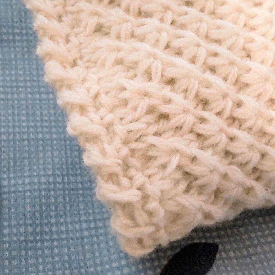 手編み ビヨンドザリーフ 厚子さんのブランケット 北欧 ひざ掛け 正方形 白