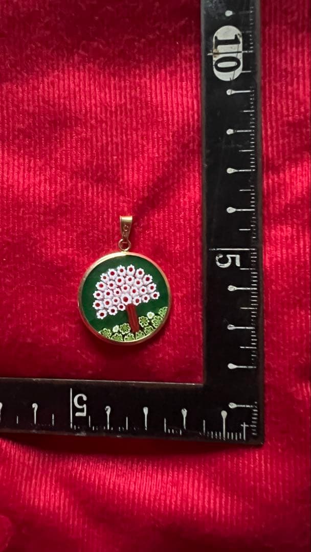 ☆新品☆ベネチアンガラス・桜の木モチーフ ペンダント 約5cm