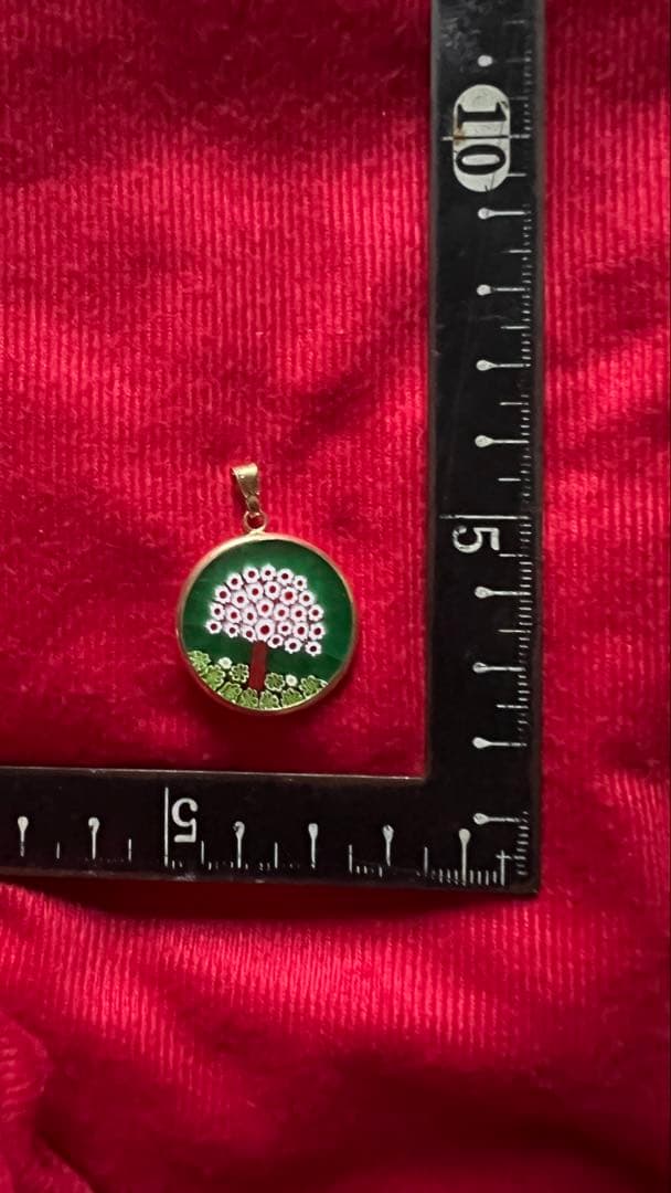 ☆新品☆ベネチアンガラス・桜の木モチーフ ペンダント 約5cm
