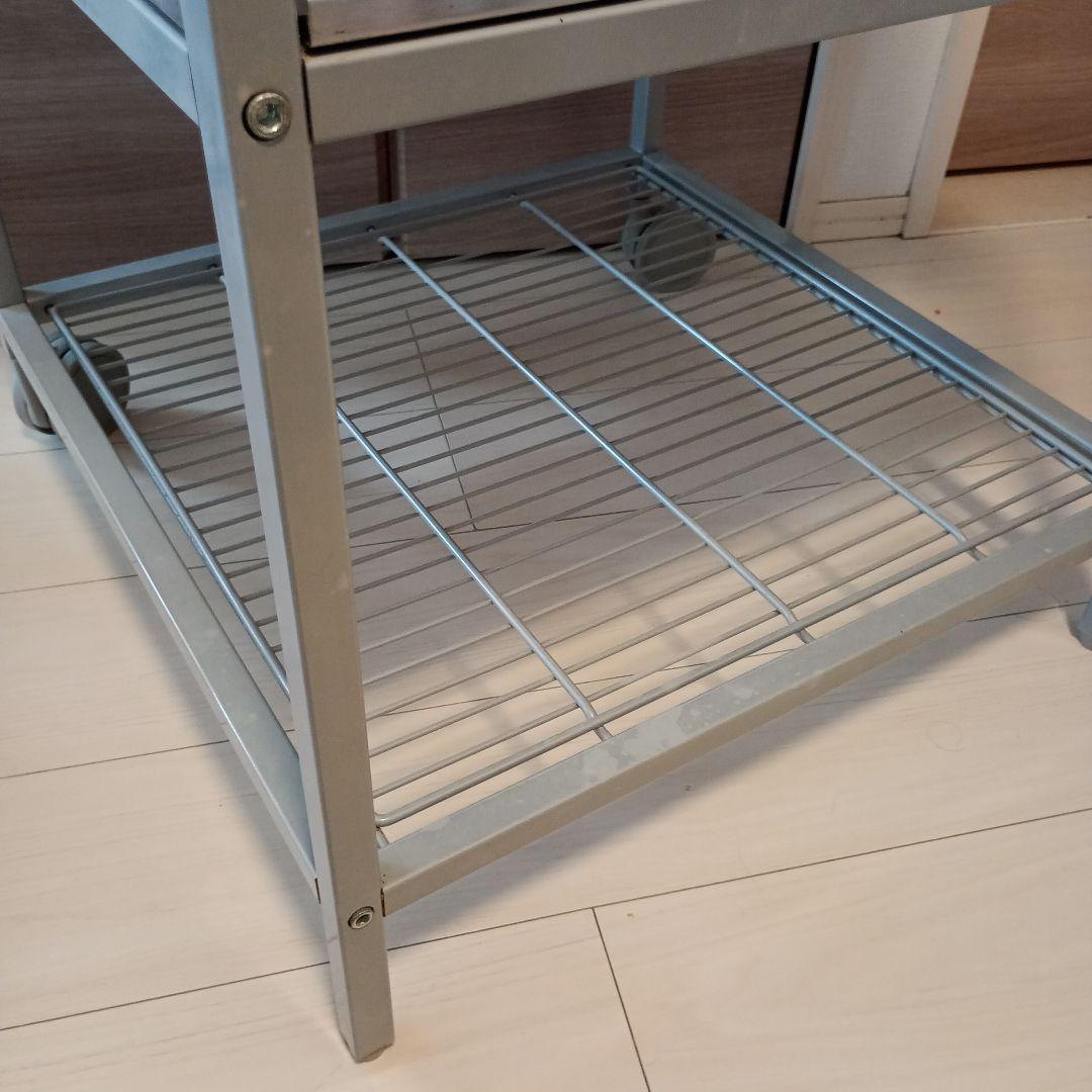【希少 廃盤モデル】IKEA UDDEN ステンレスワゴン　キッチンワゴン作業台