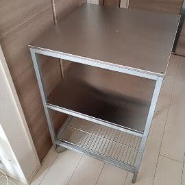 【希少 廃盤モデル】IKEA UDDEN ステンレスワゴン　キッチンワゴン作業台