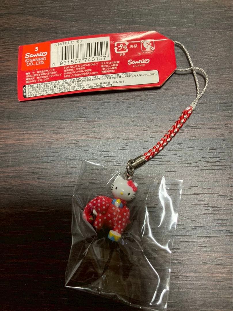希少 激レア 新品 ご当地 ハローキティ ドット ゾウ ストラップ