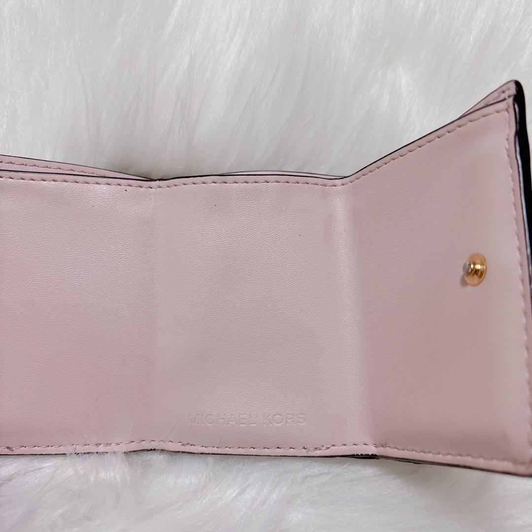 MICHEAL KORSマイケルコース 3つ折り財布　ホワイトピンク