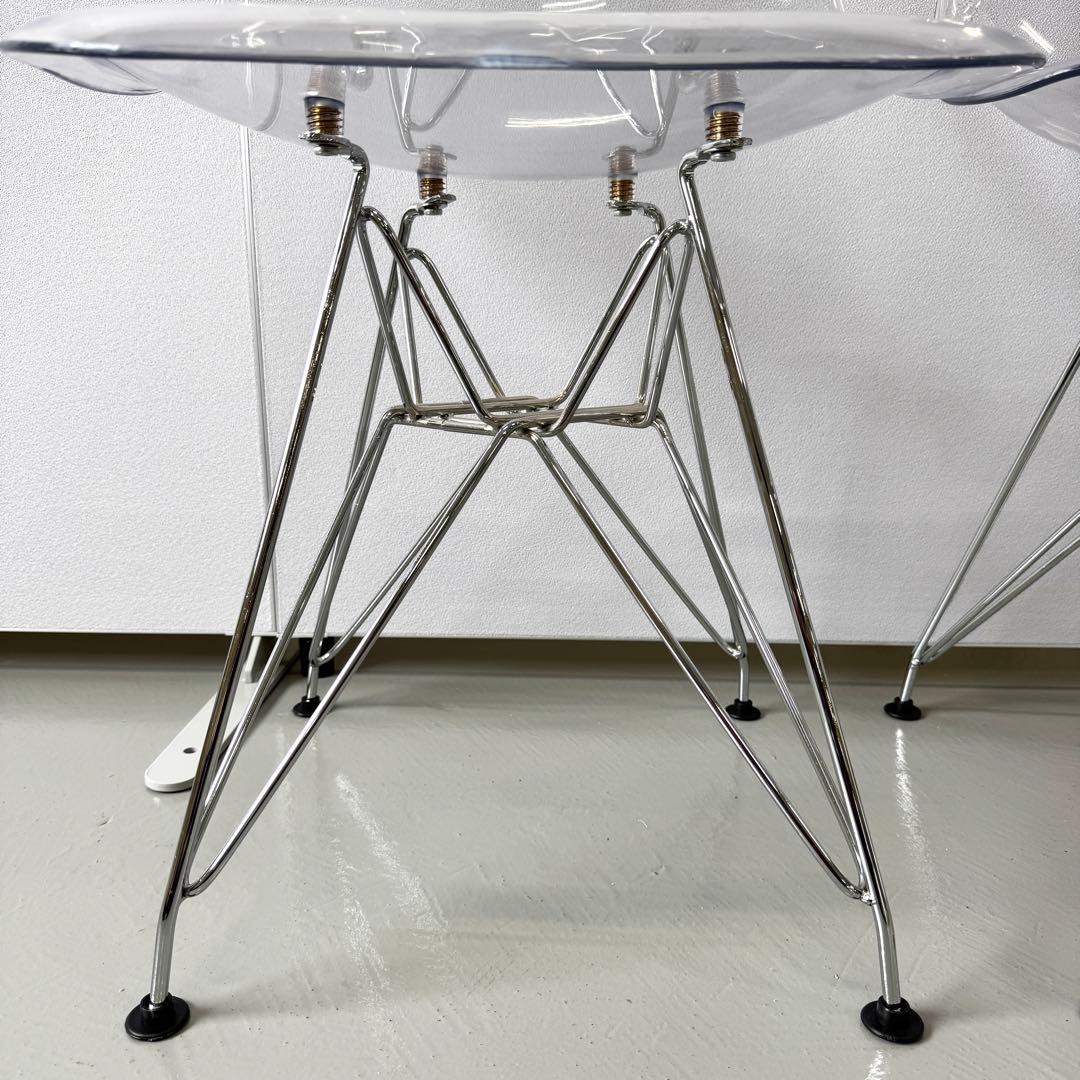 【極美品】イームズチェア 透明 クリアチェア シェルチェア 2脚セット