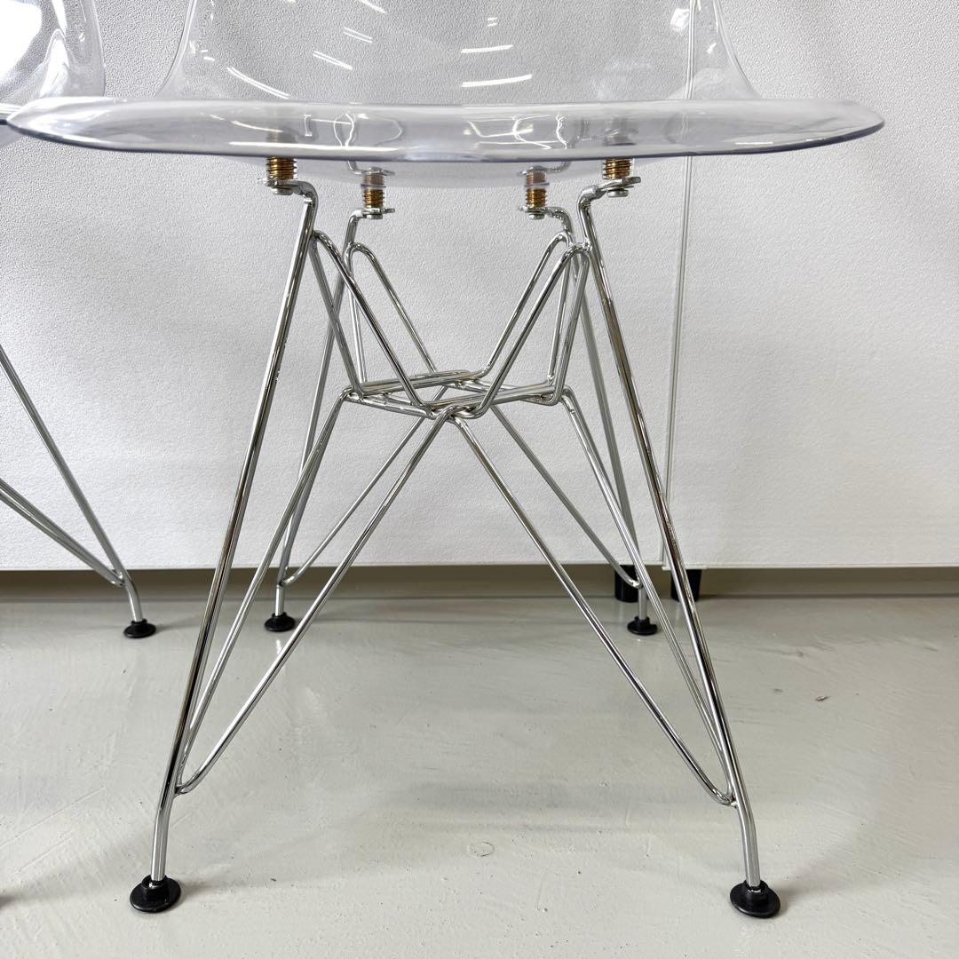 【極美品】イームズチェア 透明 クリアチェア シェルチェア 2脚セット