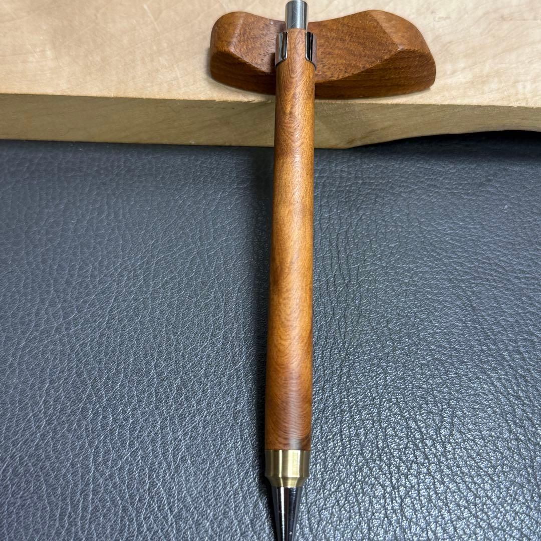 193屋久杉木製シャーペン　強低重心ダブルR 真鍮