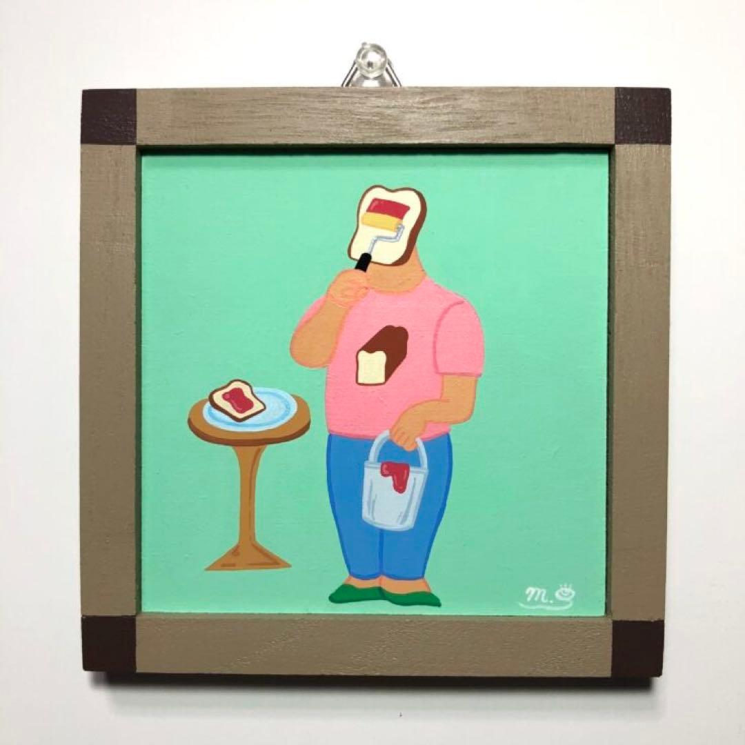 原画『コピー&ペースト』ミニ絵画 自作絵画