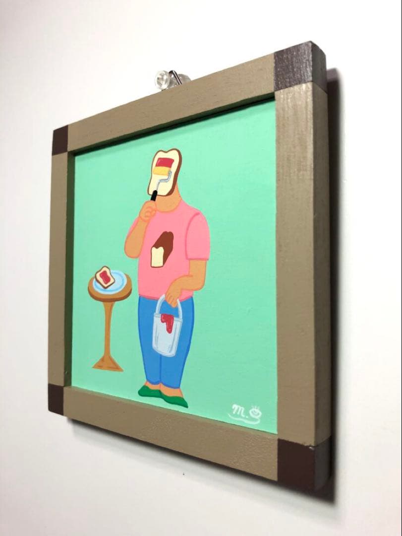 原画『コピー&ペースト』ミニ絵画 自作絵画