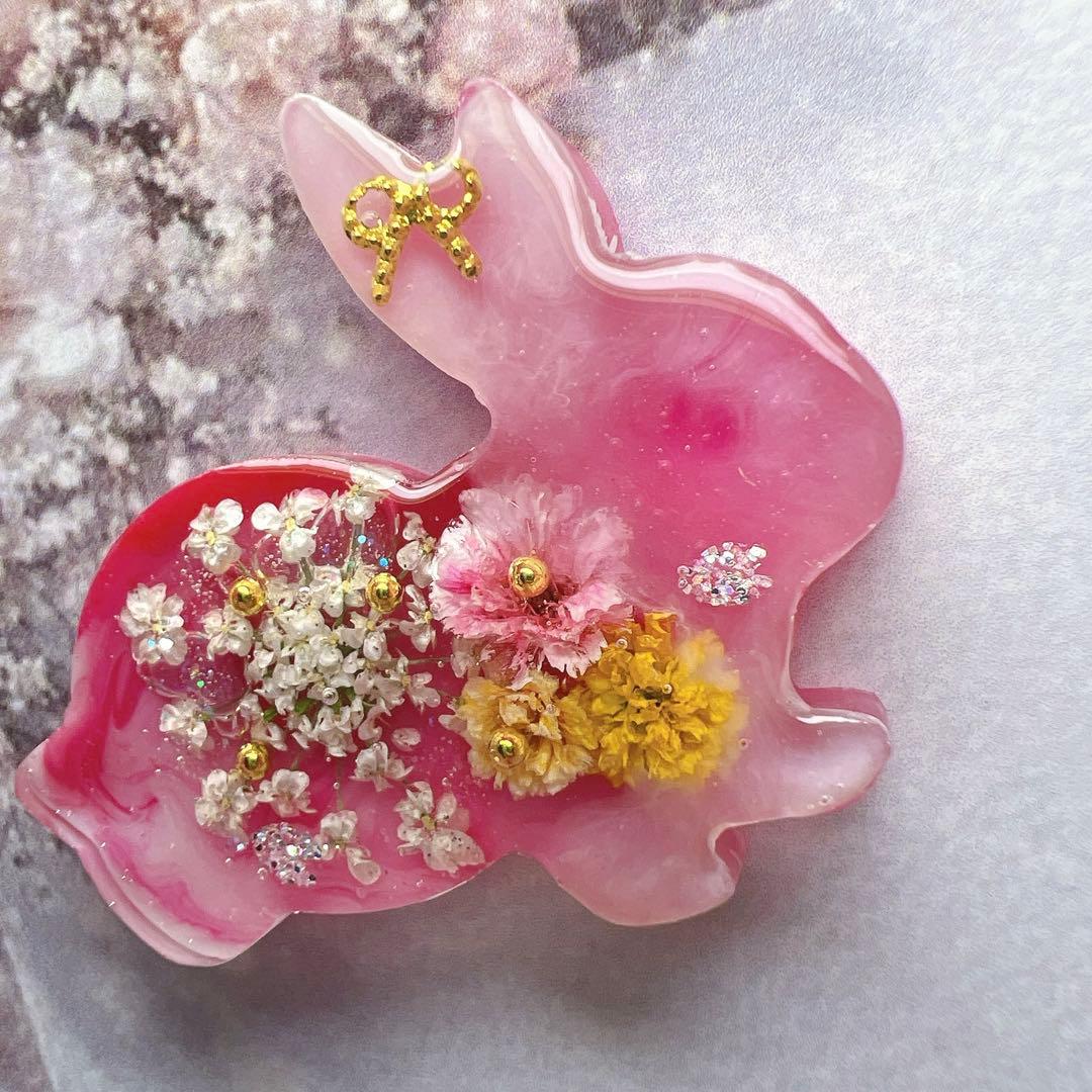 レジン ヘアゴム うさぎ No.818