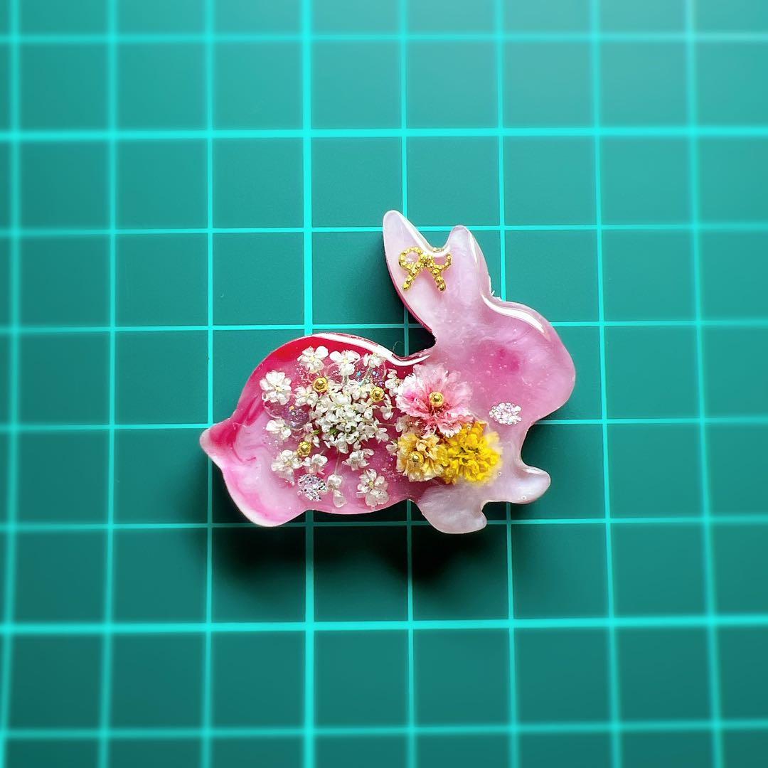 レジン ヘアゴム うさぎ No.818