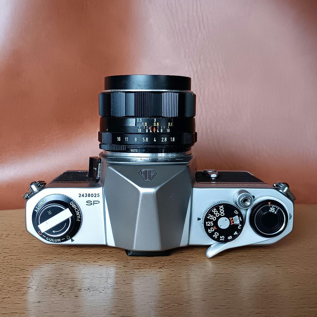 フィルムカメラ【整備、完動品】ペンタックスSP 55mm f1.8レンズ付き