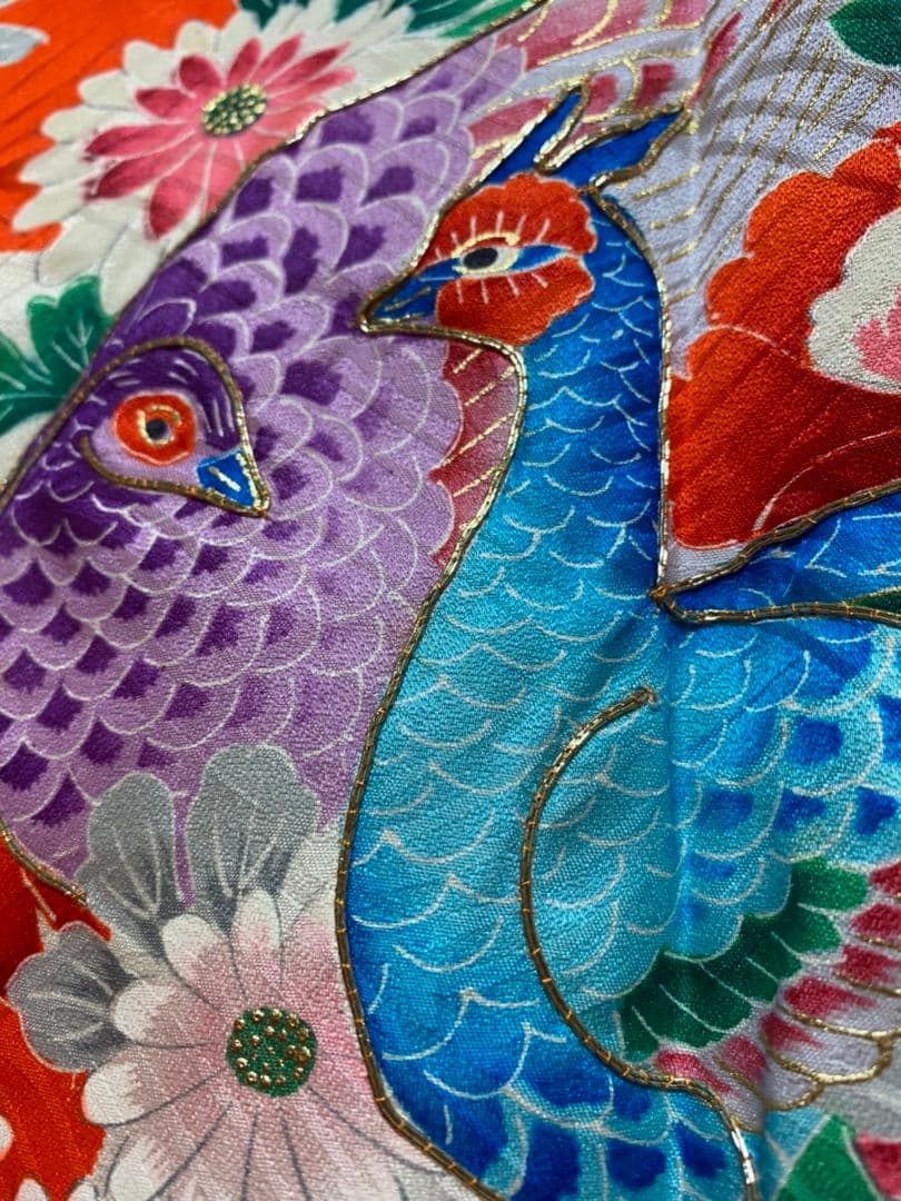 No.129アンティーク子供着物正絹七五三美品です。着丈98.5センチ裄丈46