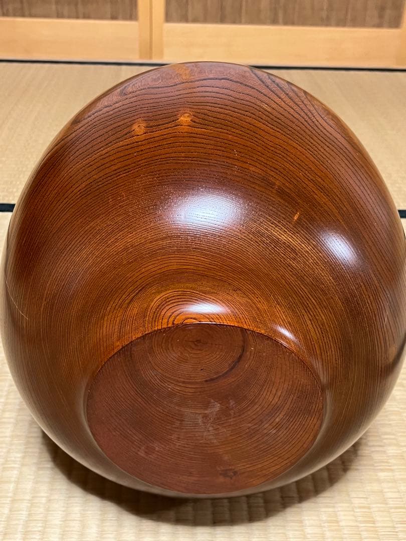 【未使用・価格交渉可】けやきくり抜き製法　花瓶　花立て　　花器　和雑貨　天然木