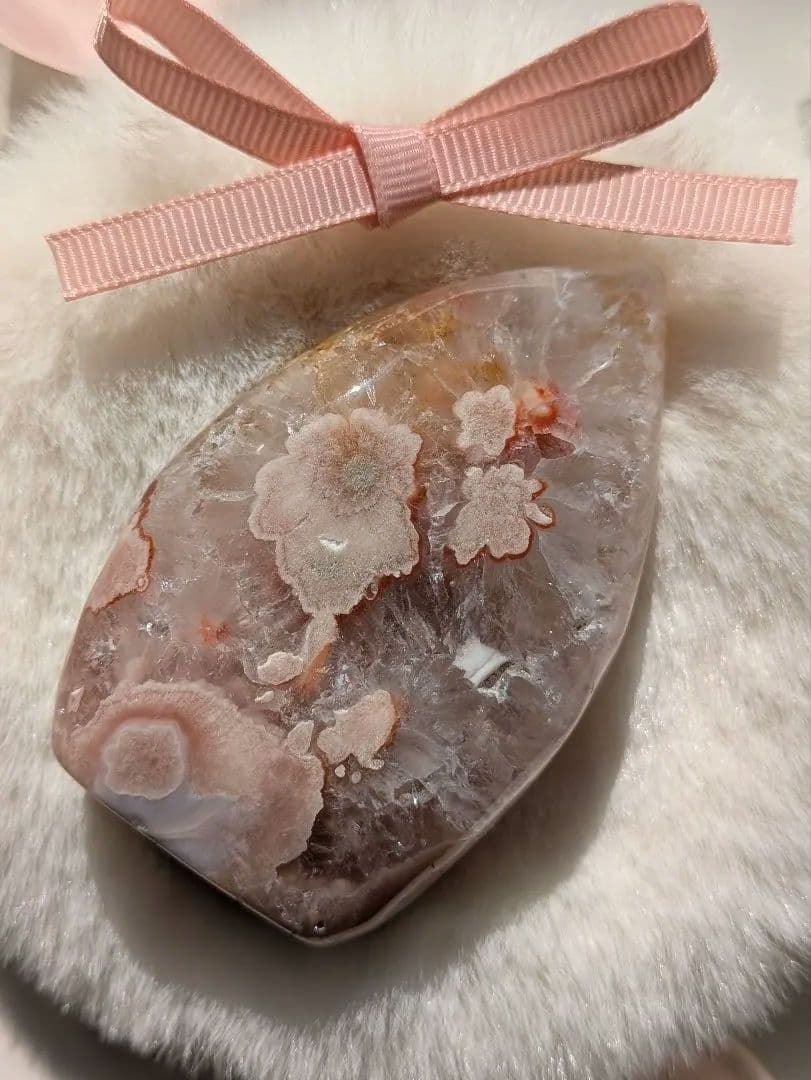 ♡オマケ付♡　♡ピンクアメジスト 2WAYお花 タワー♡ 赤 天然石