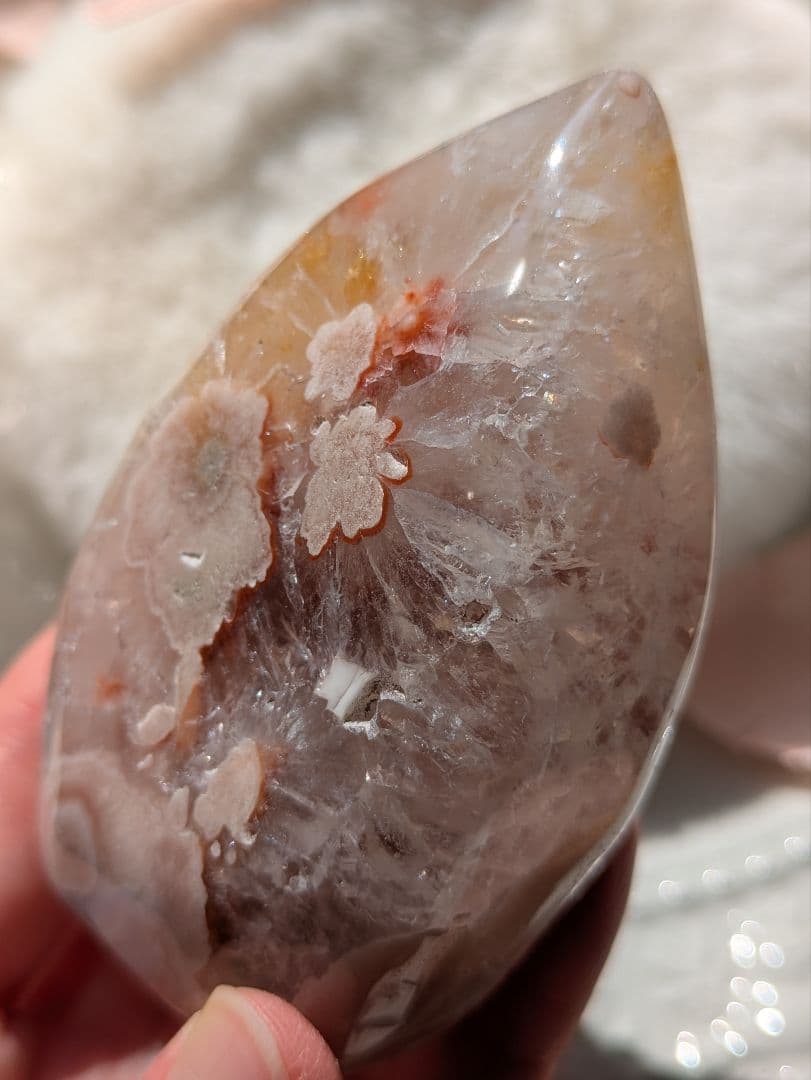 ♡オマケ付♡　♡ピンクアメジスト 2WAYお花 タワー♡ 赤 天然石