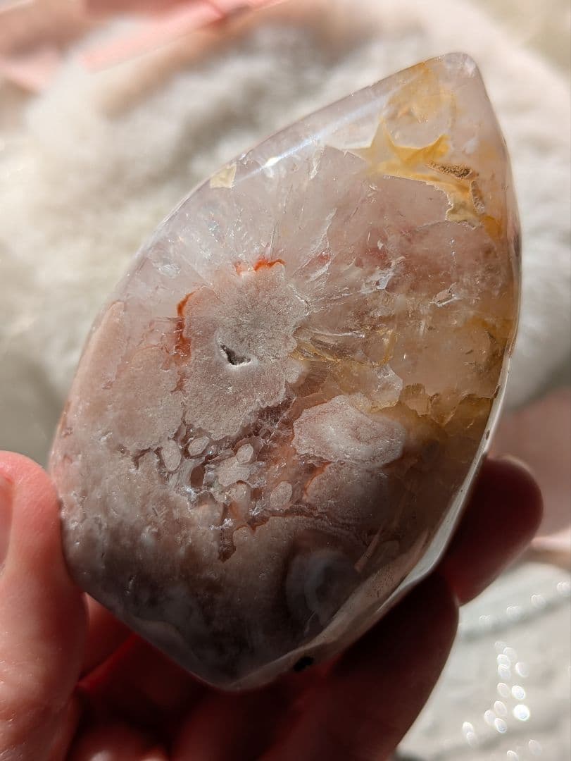 ♡オマケ付♡　♡ピンクアメジスト 2WAYお花 タワー♡ 赤 天然石