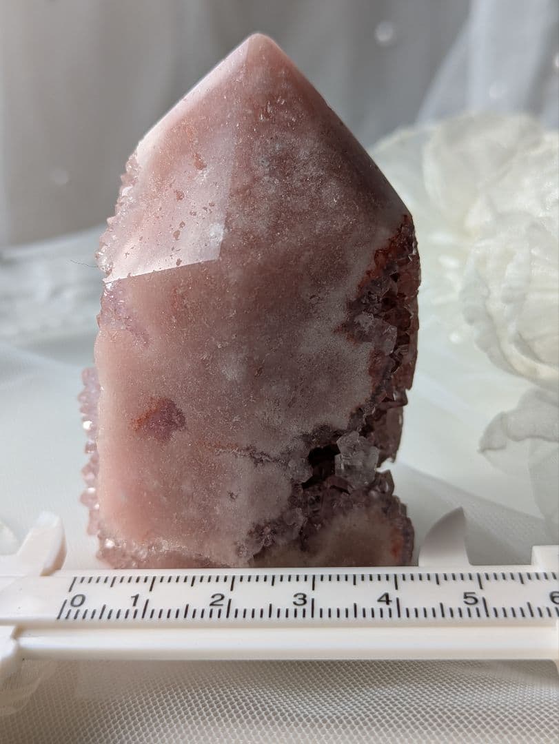 ♡オマケ付♡　♡ピンクアメジスト 2WAYお花 タワー♡ 赤 天然石