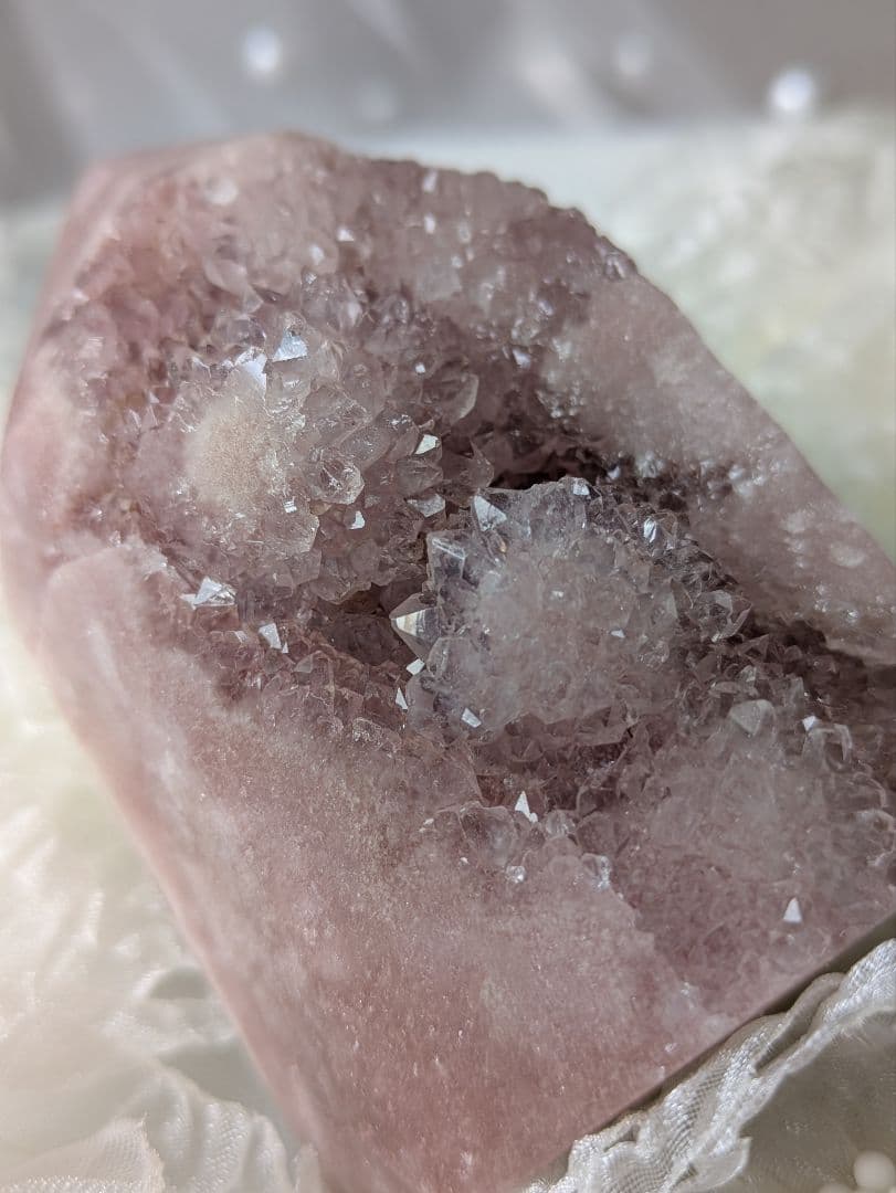 ♡オマケ付♡　♡ピンクアメジスト 2WAYお花 タワー♡ 赤 天然石