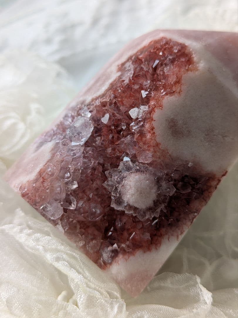 ♡オマケ付♡　♡ピンクアメジスト 2WAYお花 タワー♡ 赤 天然石